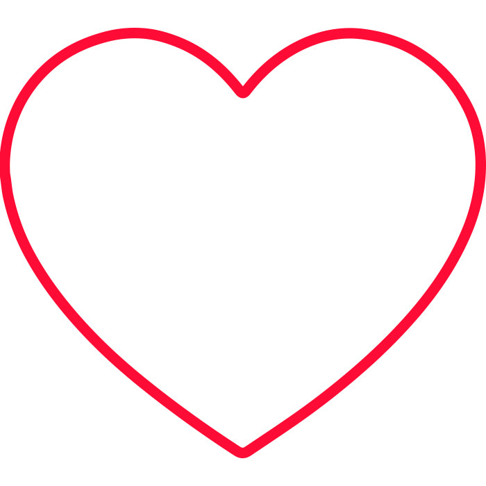 CANDY SHOCK - LED SIGN 40 SMALL HEART (RED)