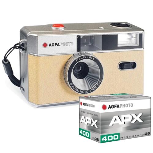 AGFA KIT CÂMARA 35MM BEGE+ROLO APX 400 135-36
