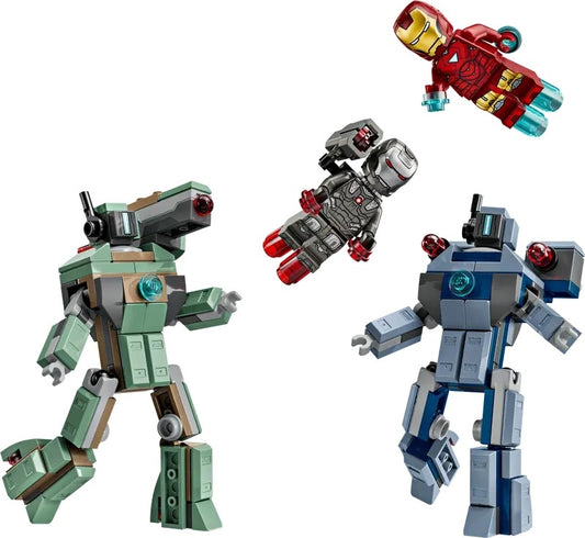 LEGO IRON MAN E MÁQUINA DE GUERRA CONTRA DRONES HAMMER 76320