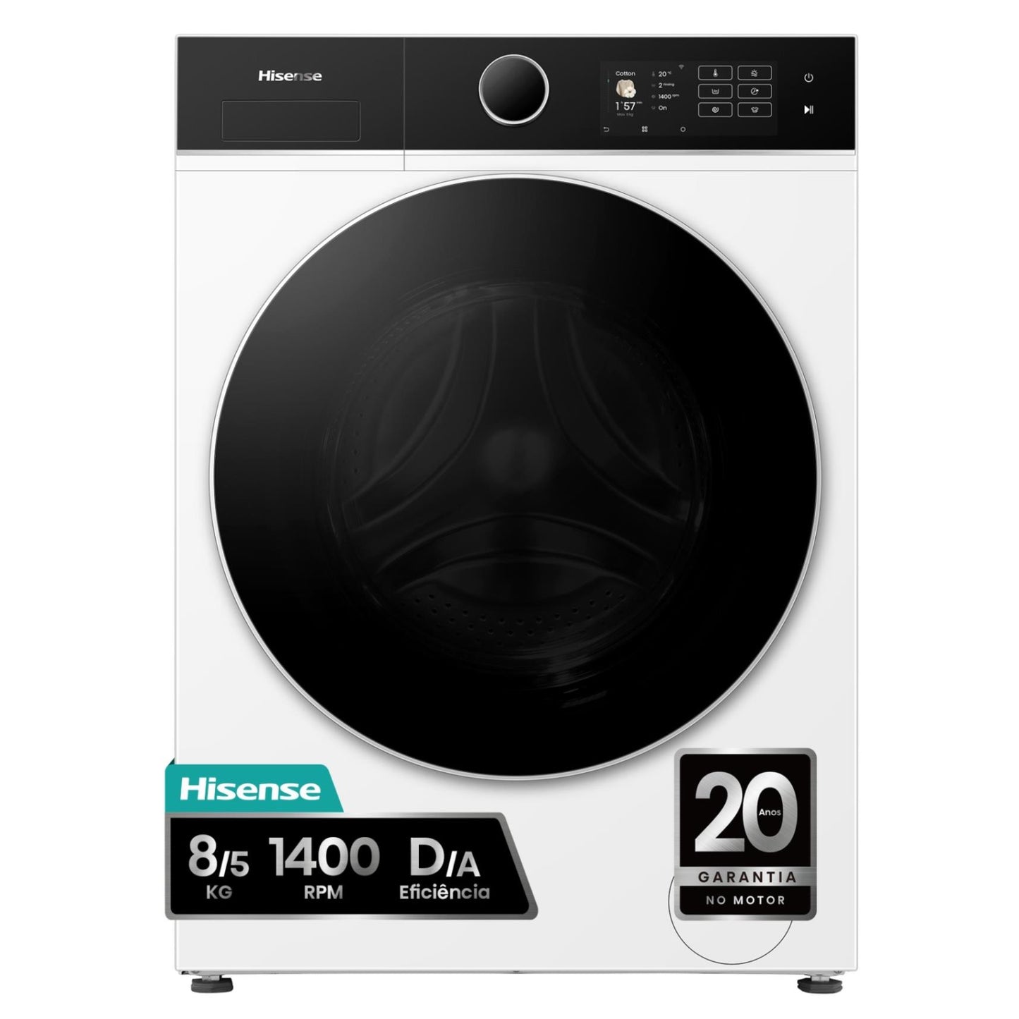 HISENSE - MÁQUINA LAVAR /SECAR ROUPA WD5I8043BWF
