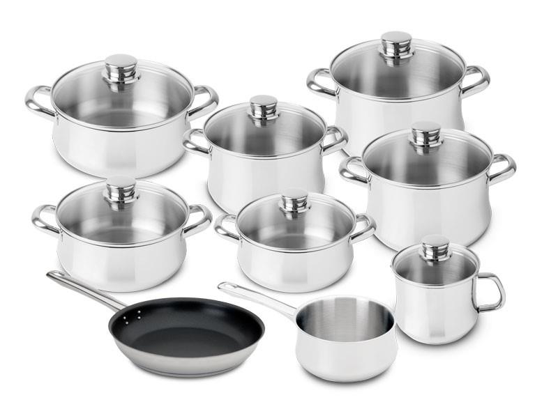 SILAMPOS - CONJ. 9 PEÇAS (FRIGORÍFICO ANTIADERENTE) LOW COST CLASSIC GLASS 637122V70188L