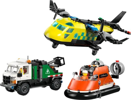 LEGO - COMBINAÃ§Ã£O DE AVIÃO  CAMIÃO DE ASSISTÃªNCIA E HOVERCRAFT 60505