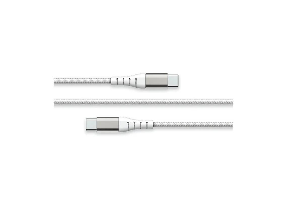 FORCE POWER - CABO USB-C/USB-C REFORÃ§ADO 2M 3AMP BRANCO F152405