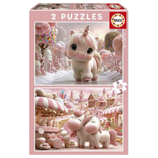 EDUCA - PUZZLE 2X48 UNICÃ³RNIOS DOCES 20504