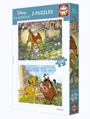 EDUCA - PUZZLE 2X100 CLÃ¡SSICOS DISNEY 20491