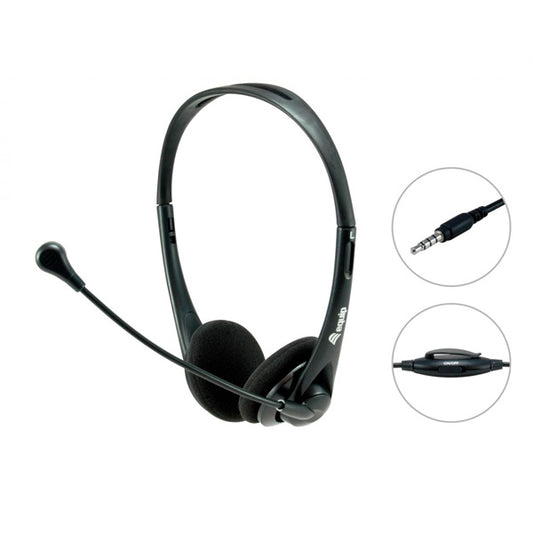 EQUIP LIFE HEADSET C/MICRO FUNÇÃO VOLUME E MUTE JACK 3.5"