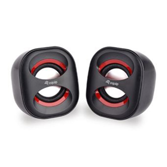 EQUIP LIFE MINI COLUNAS USB 6W PRETO/VERMELHO