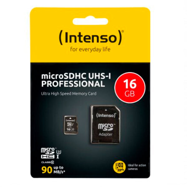 INTENSO MICROSD 16GB UHS-I PROFISSIONAL C\ ADAPTADOR