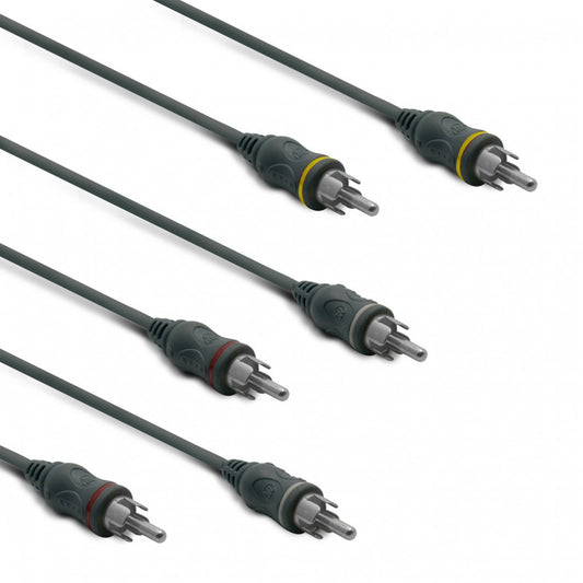 METRONIC - CABO AV 3 RCA MACHO / MACHO 3M 370078