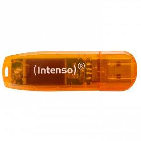 INTENSO PENDRIVE 64GB USB 2.0 RAINBOWLINE LARANJA