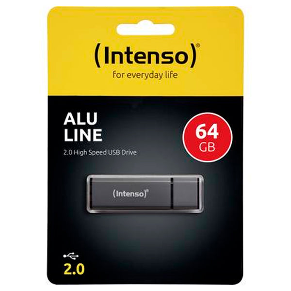 INTENSO PENDRIVE USB FLASH DRIVE 2.0 64GB ALU LINE ANTHRACITE