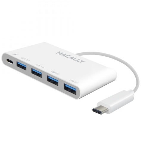 MACALLY - HUB 3.1 USB-C (4X USB A + USB-C)