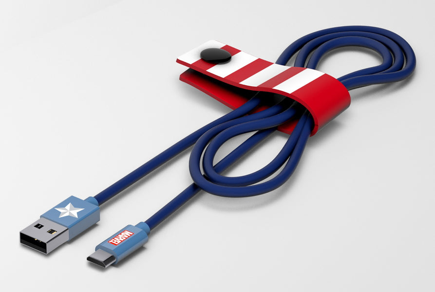 TRIBE - CABO USB-MICROUSB MARVEL (CAPTAIN AMERICA)