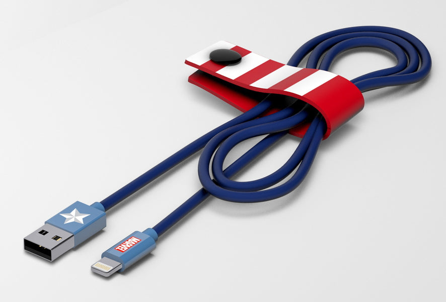 TRIBE - CABO USB-LIGHTNING MARVEL (CAPTAIN AMERICA)
