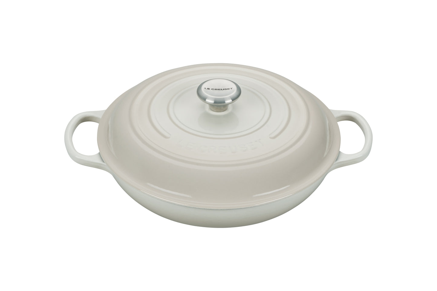 LE CREUSET - CAÇAROLA BAIXA 30CM/3.5L FERRO FUNDIDO SIGNATURE MERENGUE 211803