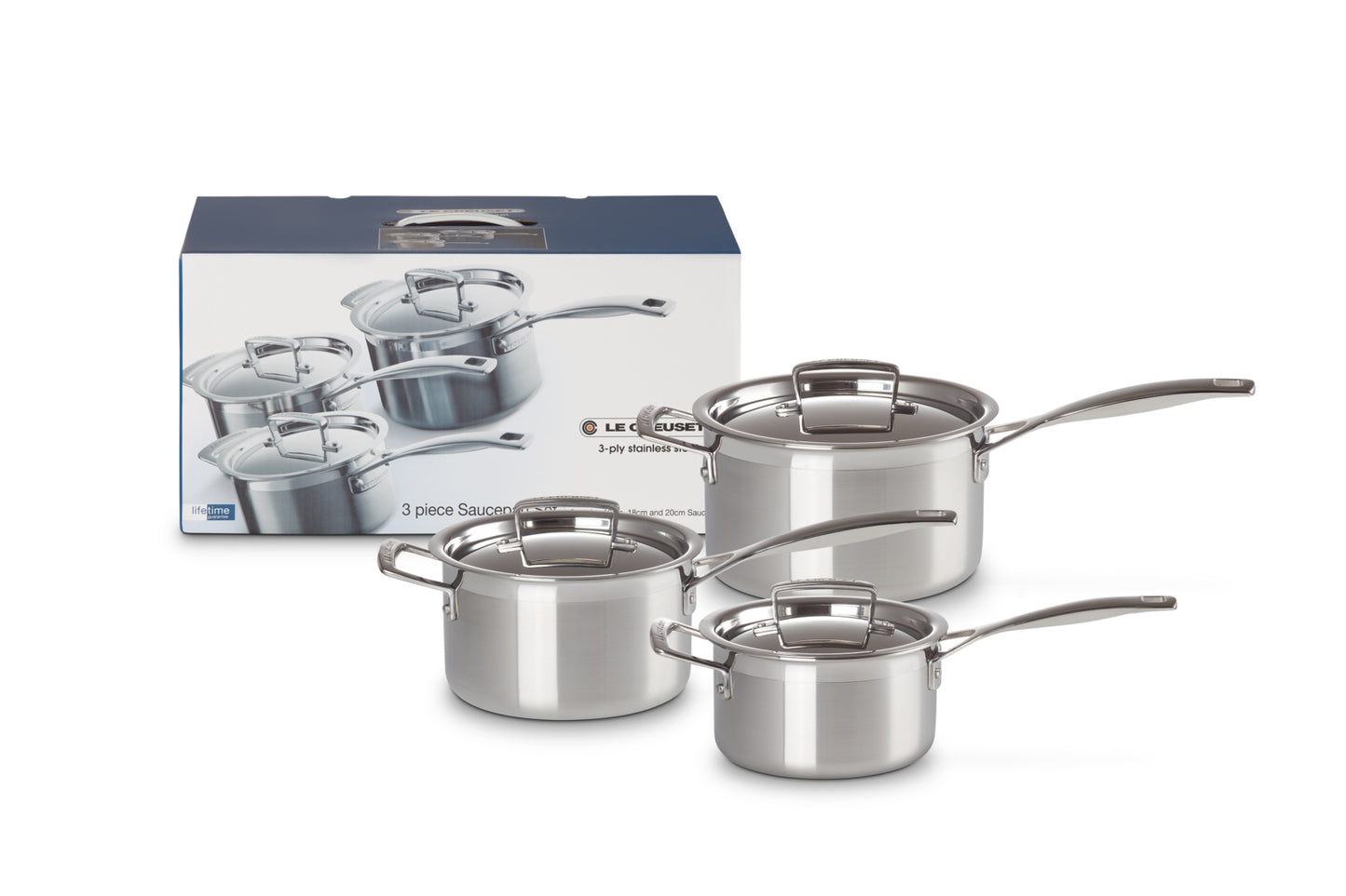 LE CREUSET - SET 3 PANELAS 18/20/24 AÇO INOXIDÃ¡VEL 3-PLY 96209000001000