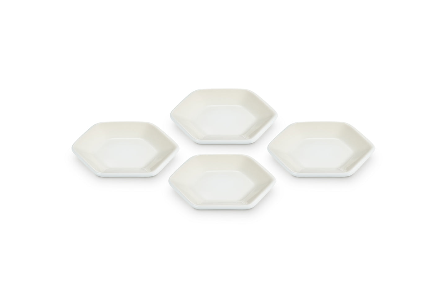 LE CREUSET - SET 4 PRATOS 9,5CM HEXAGON. MERENGUE 69259957160030