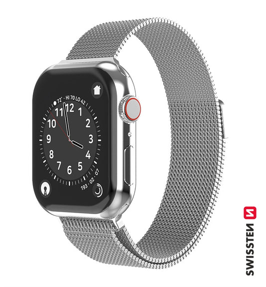 SWISSTEN - MESH BAND FOR APPLE WATCH 42-49MM (SILVER)