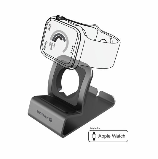 SWISSTEN - ALUMINUM STAND FOR APPLE WATCH (SPACE GREY)