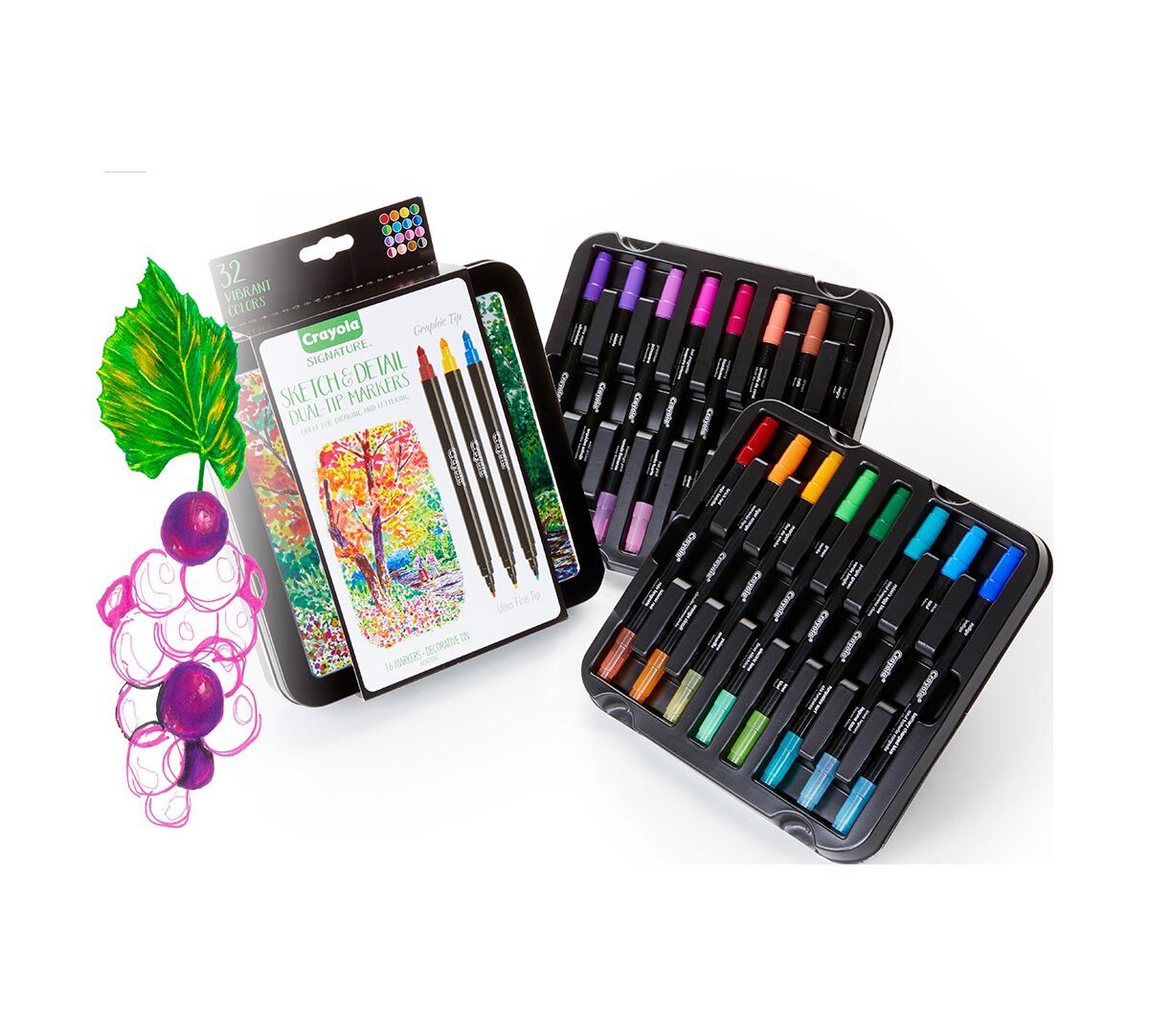 CRAYOLA - SIGNATURE MARCADORES DUPLA-PONTA SKETCH&DETAIL 16X