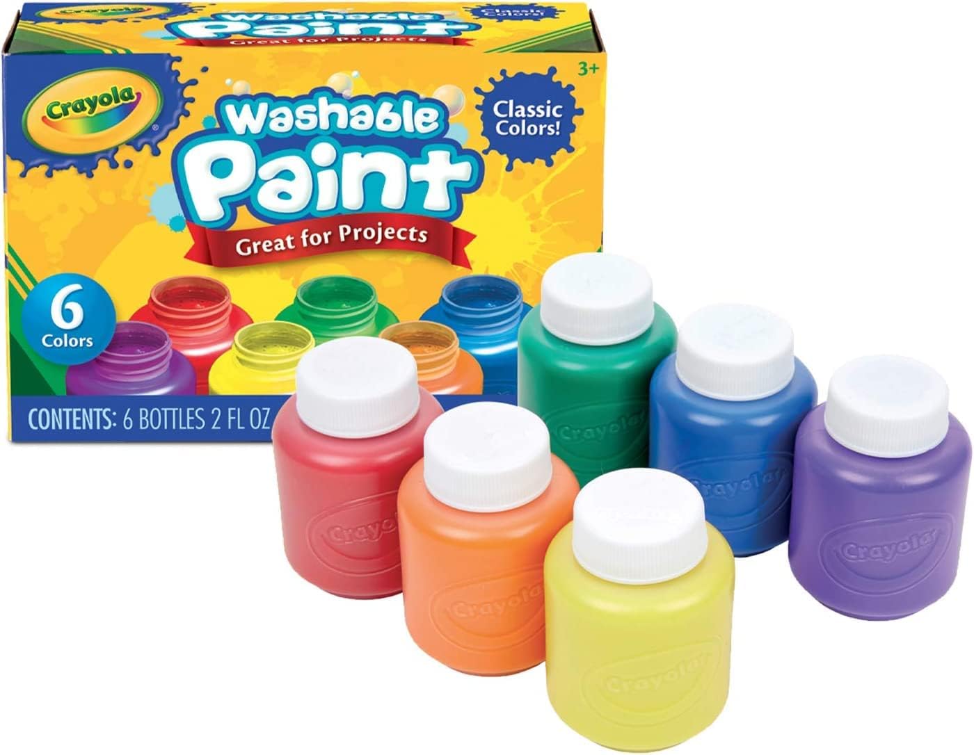 CRAYOLA - WASHABLE PAINT (6X)