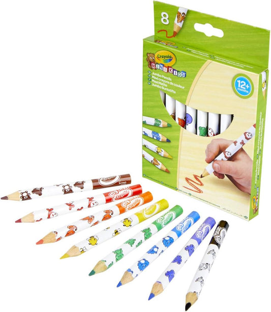 CRAYOLA - MINI KIDS MAXI LÁPIS DE COLORIR (8X)