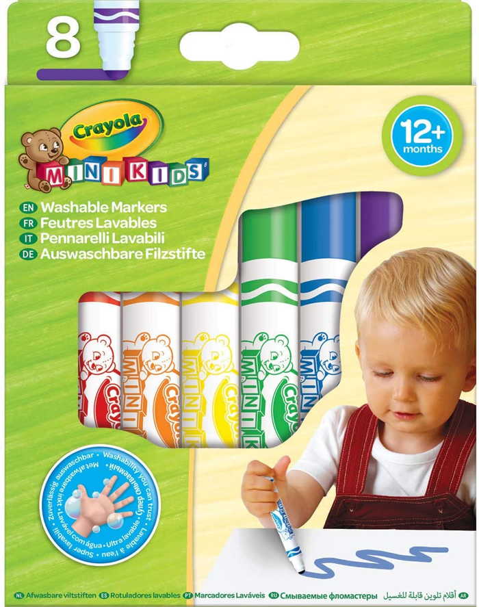 CRAYOLA - MINI KIDS MARCADORES LAVÁVEIS (8X)