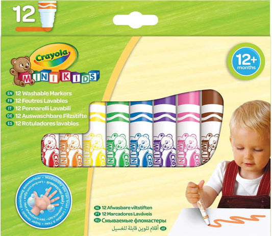 CRAYOLA - MINI KIDS MARCADORES LAVÁVEIS (12X)