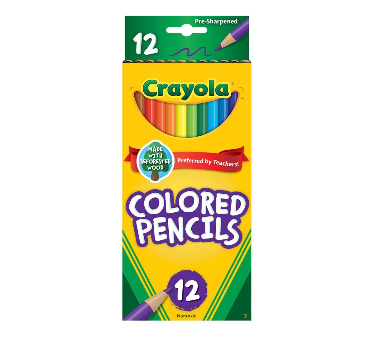 CRAYOLA - COLOURED PENCILS 12X