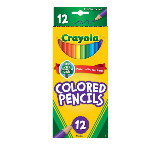 CRAYOLA - COLOURED PENCILS 12X