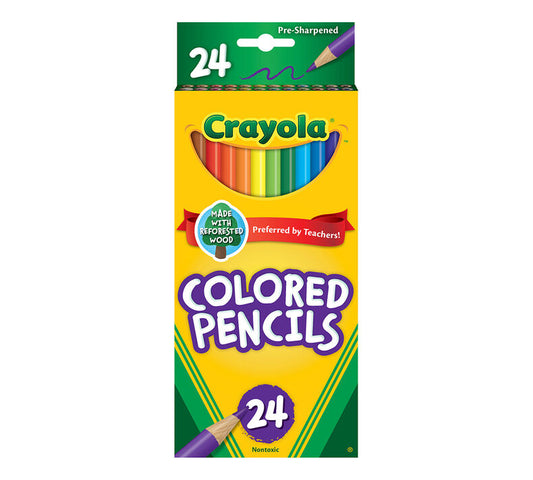 CRAYOLA - COLOURED PENCILS 24X