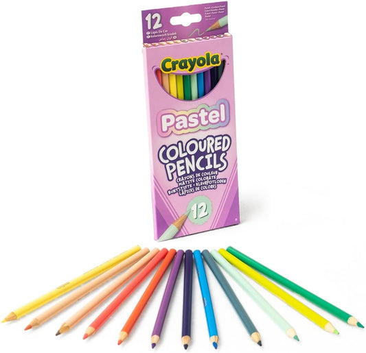 CRAYOLA - COLOURED PENCILS PASTEL 12X