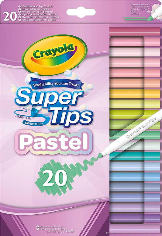 CRAYOLA - SUPER TIPS PASTEL (20X)
