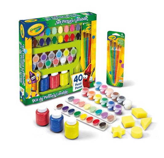 CRAYOLA - SET PINTURA LAVÁVEL (40 PEÇAS)