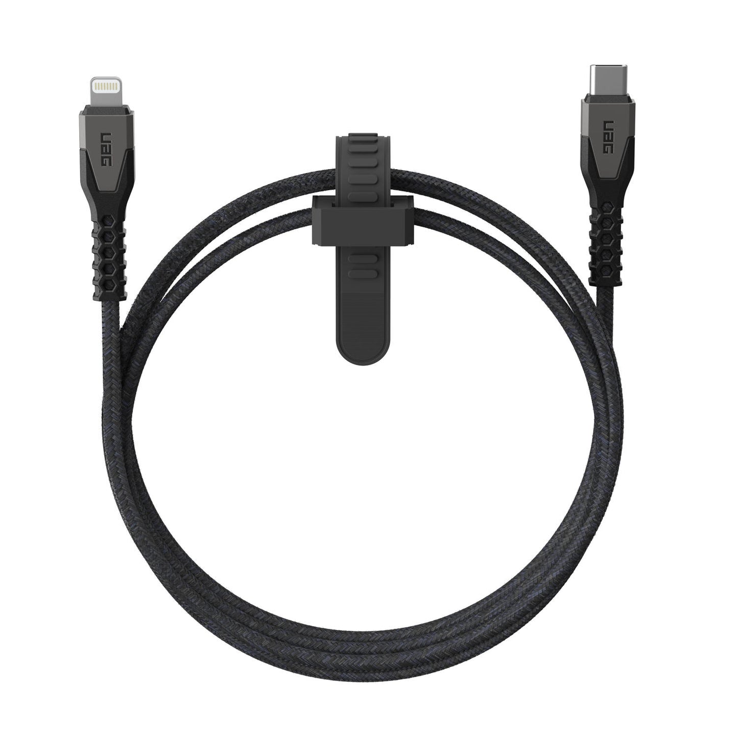 UAG - CABO RUGGED KEVLAR USB-C - LIGHTNING (BLACK/GREY)