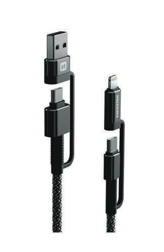 SWISSTEN - CABO ARAMID USB-C 4IN1 1.5M (ANTRACITE)
