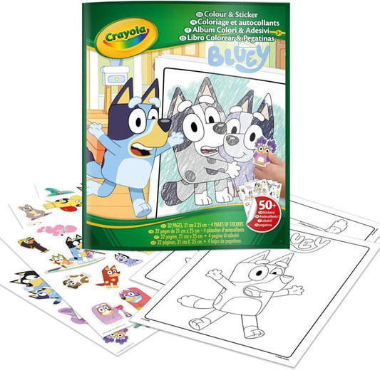 CRAYOLA - FOLHAS DE COLORIR BLUEY + STICKERS