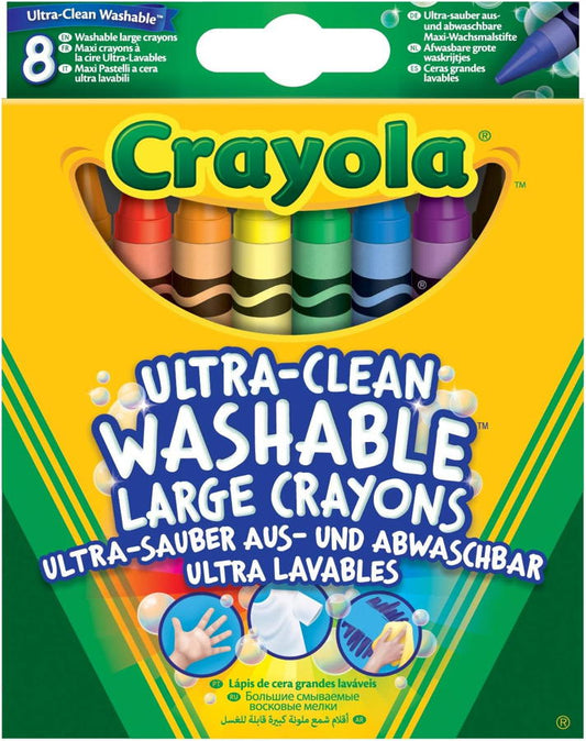 CRAYOLA - WASHABLE MAXI CERAS 8X