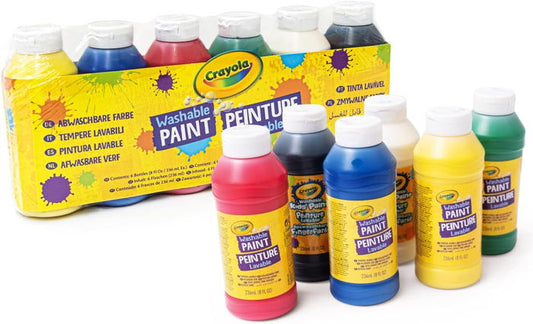 CRAYOLA - WASHABLE PAINT 238ML (6X)