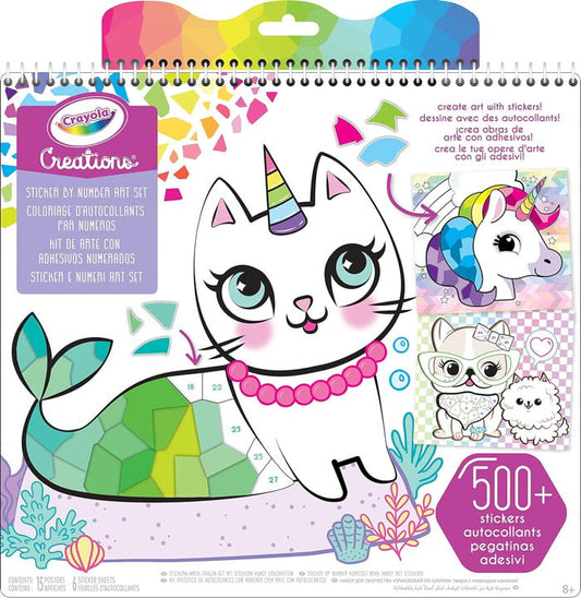CRAYOLA - CREATIONS ALBUM STICKERS E NÚMEROS