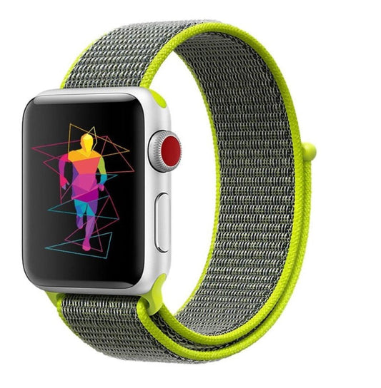 SWISSTEN - NYLON VELCRO APPLE WATCH 38-41MM (SHINY GREEN)