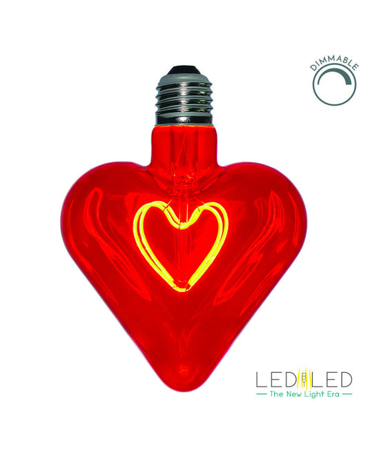 LEDBYLED - LÂMPADA LED VINTAGE HEART (RED)
