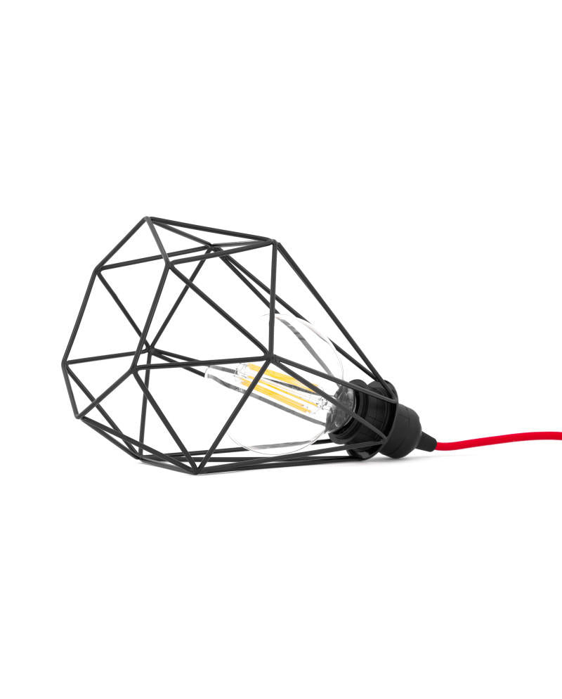 LEDBYLED - CANDEEIRO DE MESA DOGUI (PRETO/VERMELHO)