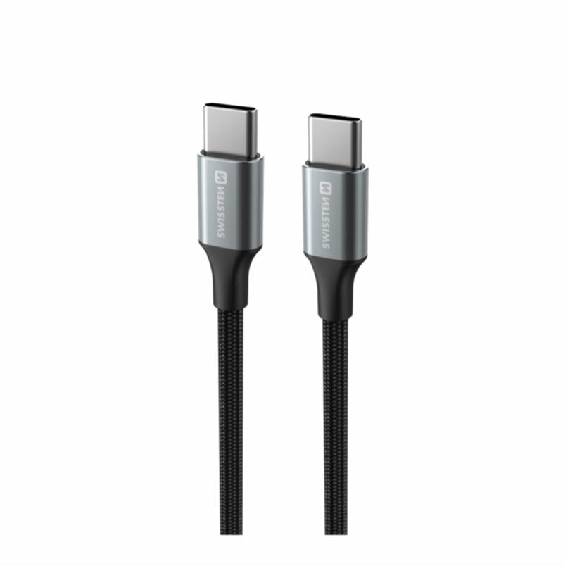 SWISSTEN - TEXTILE II CABLE USB-C - USB-C (1.5M-BLACK)