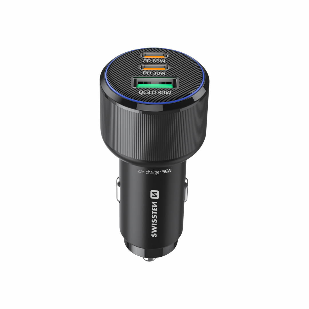 SWISSTEN - CAR CHARGER 95W (2X USB-C PD + 1X USB-A)