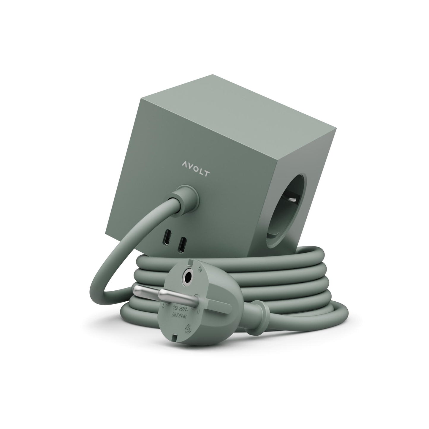 AVOLT - CARREGADOR AC SQUARE 1 (1.8M OAK GREEN)