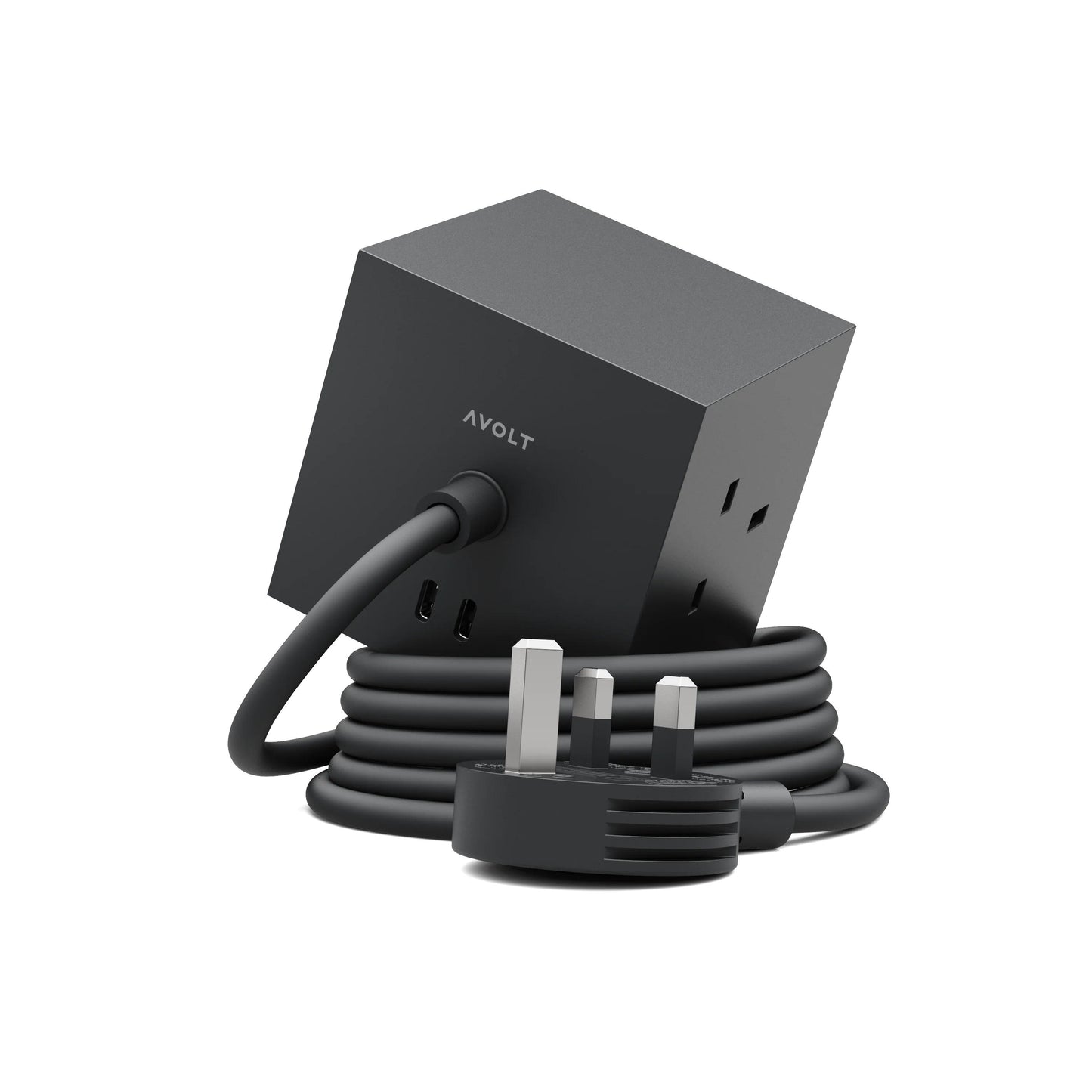 AVOLT - CARREGADOR AC UK SQUARE 1 (1.8M STOCKH BLACK)
