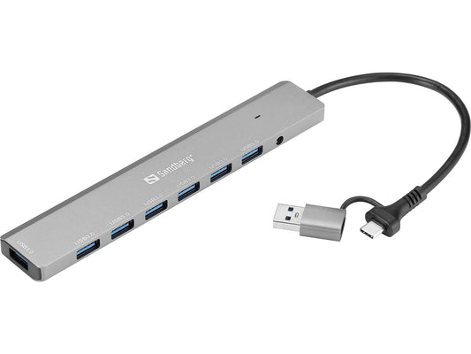 SANDBERG - HUB USB-C/A TO 7XUSB 3.0