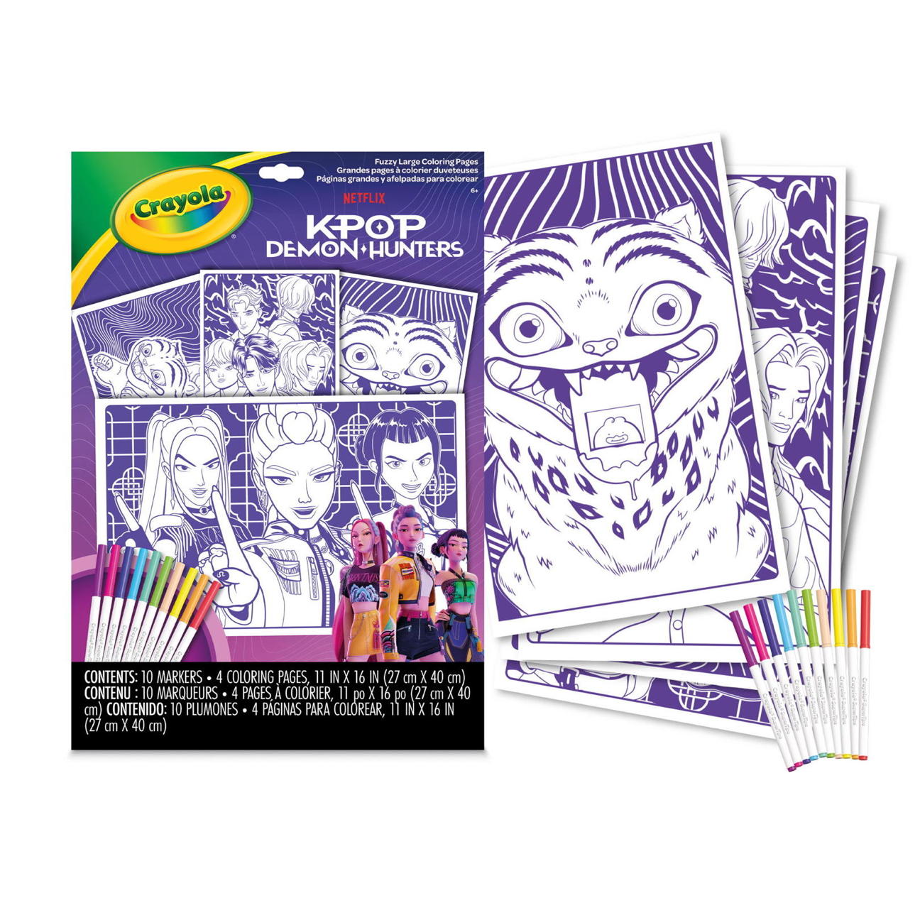 CRAYOLA - K-POP MAXI PÁGINAS 4X + MARCADORES