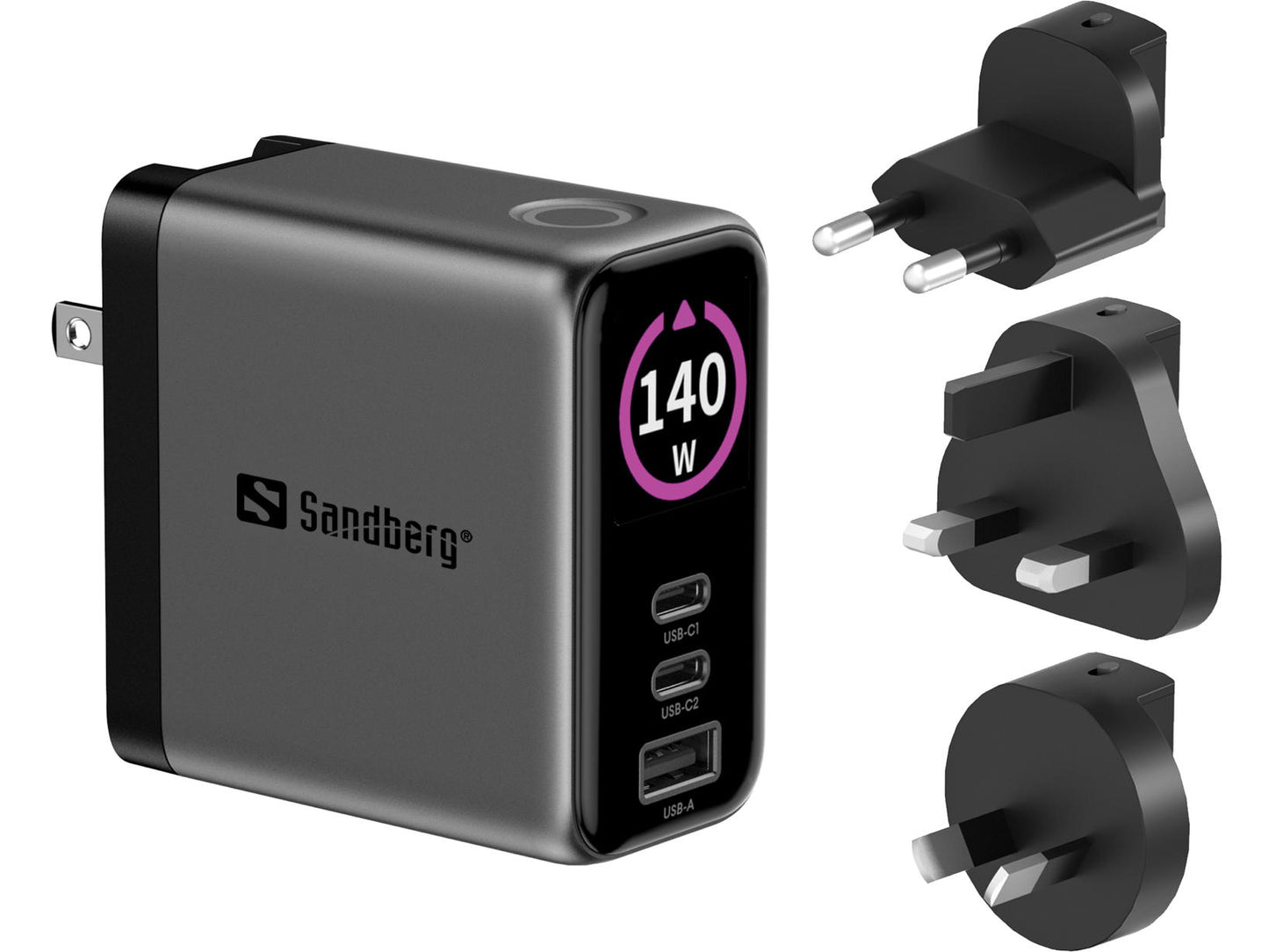 SANDBERG - TRAVEL CHARGER PD140W DISPLAY